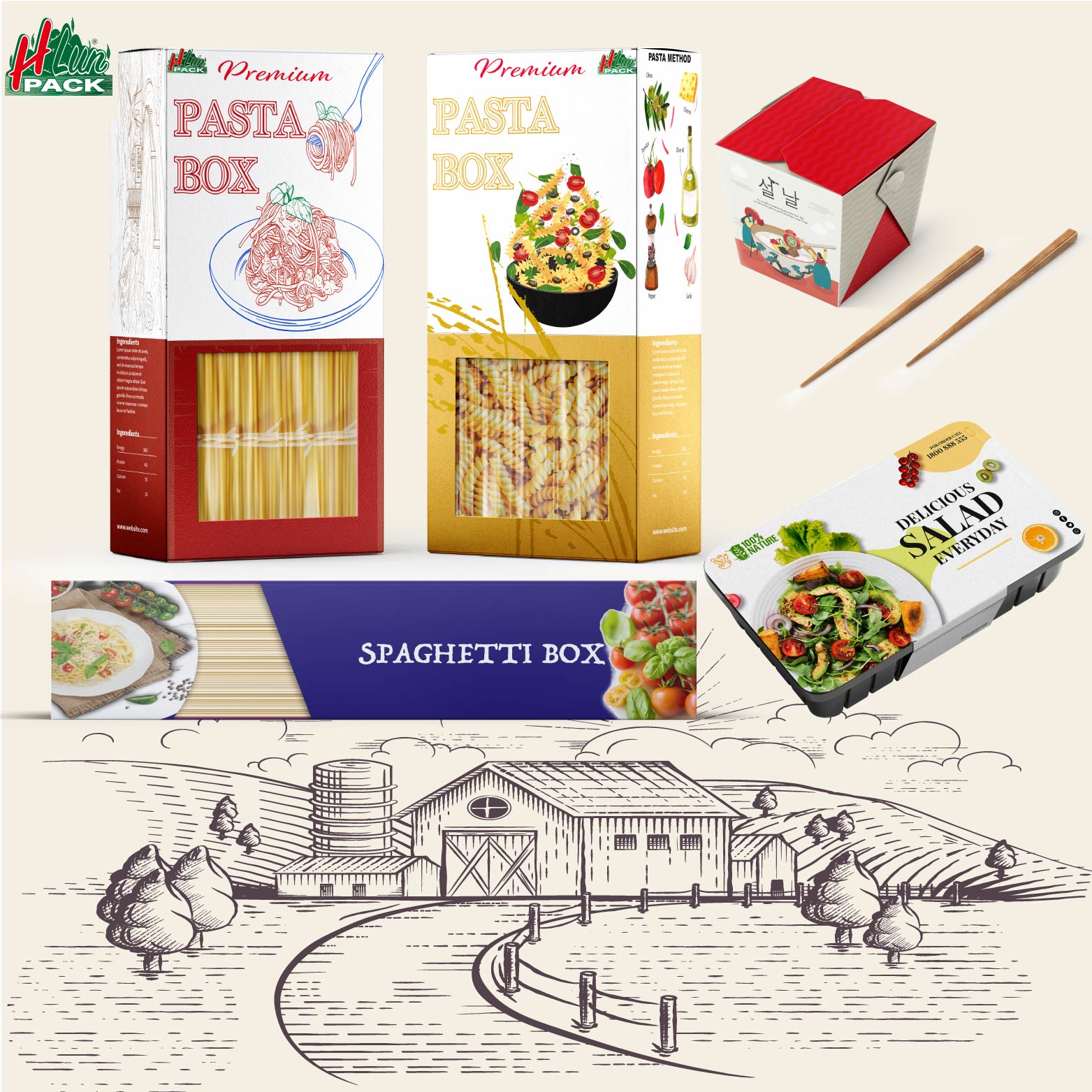 Lebensmittelverpackungsbox