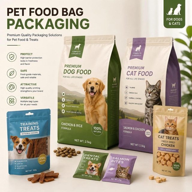 Envasado de alimentos para mascotas y piensos para animales